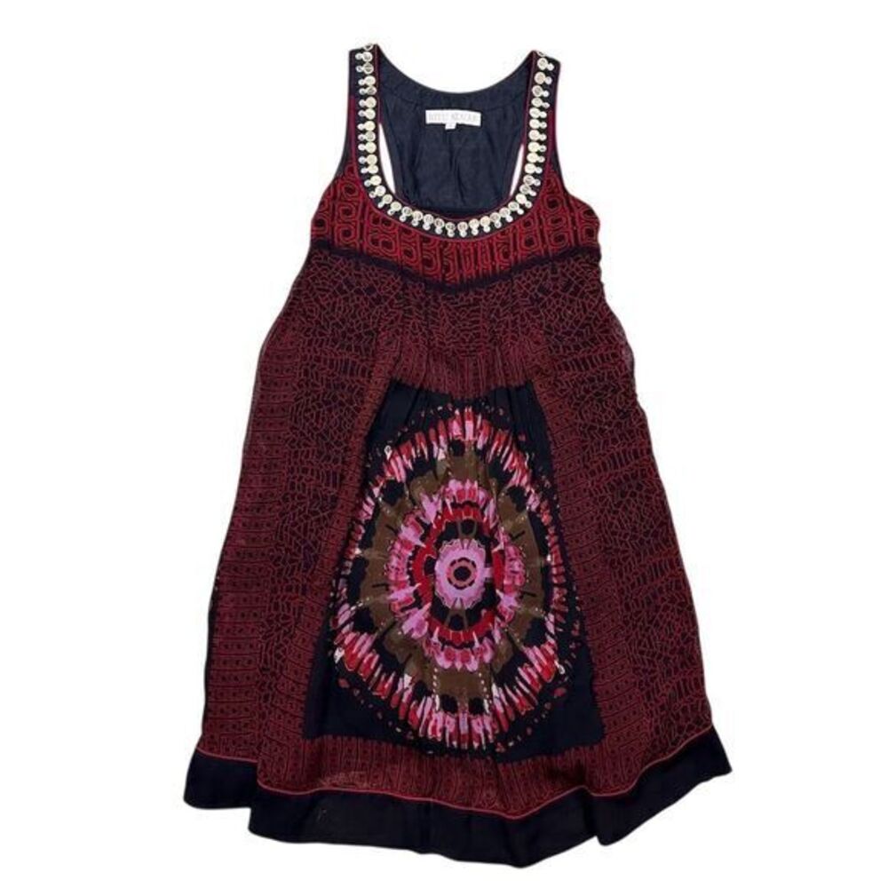Ritu Kumar Women's Sleeveless Embellished Dress Multicolor Size S Geometric